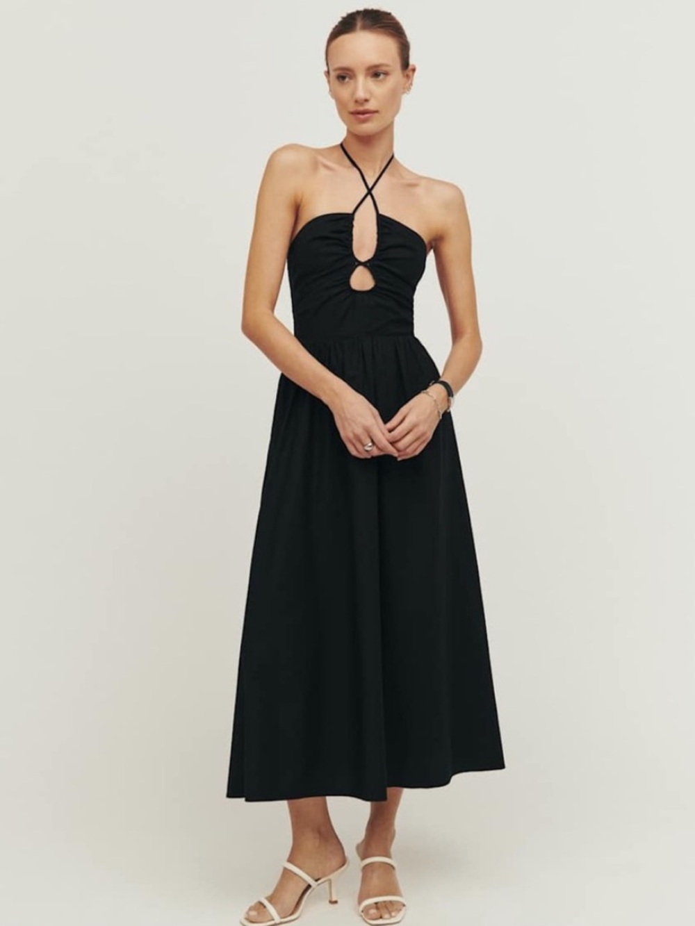 Reformation Stassie Dress in Black